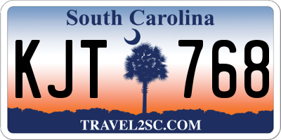 SC license plate KJT768