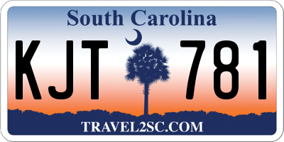 SC license plate KJT781