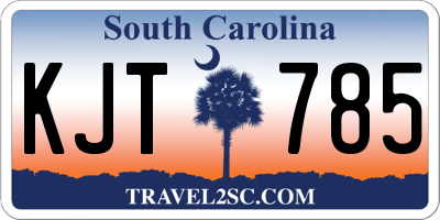 SC license plate KJT785