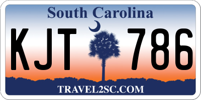 SC license plate KJT786