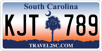 SC license plate KJT789