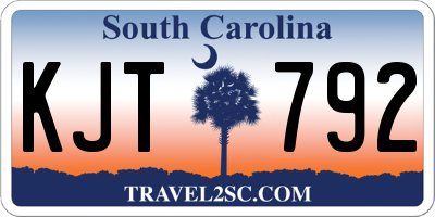 SC license plate KJT792