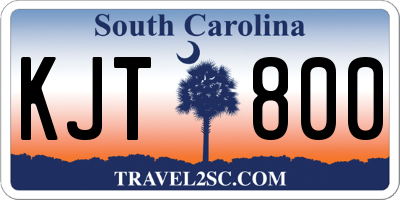 SC license plate KJT800
