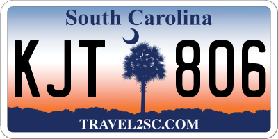 SC license plate KJT806