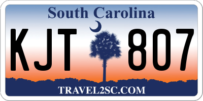 SC license plate KJT807