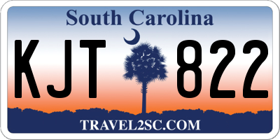 SC license plate KJT822