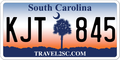 SC license plate KJT845