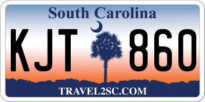 SC license plate KJT860