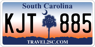 SC license plate KJT885