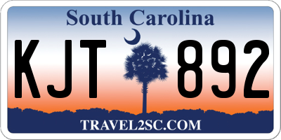 SC license plate KJT892