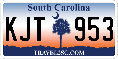 SC license plate KJT953