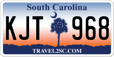 SC license plate KJT968