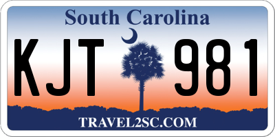 SC license plate KJT981