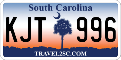 SC license plate KJT996
