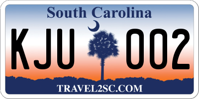 SC license plate KJU002