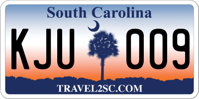 SC license plate KJU009
