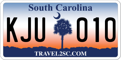 SC license plate KJU010