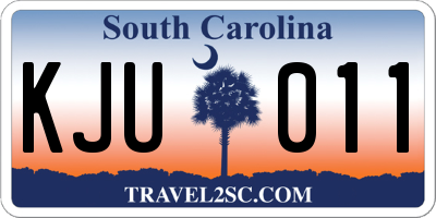 SC license plate KJU011