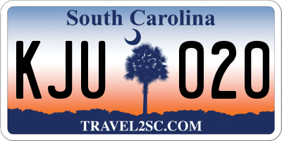 SC license plate KJU020