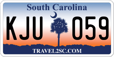 SC license plate KJU059