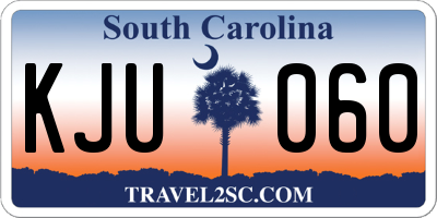 SC license plate KJU060