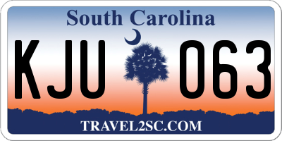 SC license plate KJU063