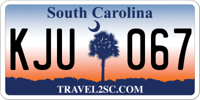 SC license plate KJU067