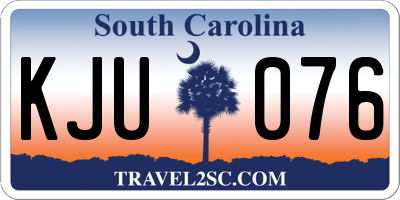 SC license plate KJU076