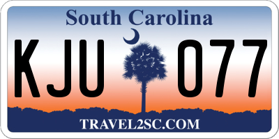 SC license plate KJU077