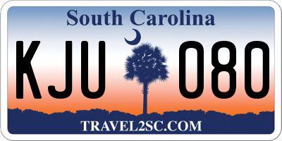 SC license plate KJU080