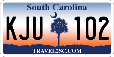 SC license plate KJU102