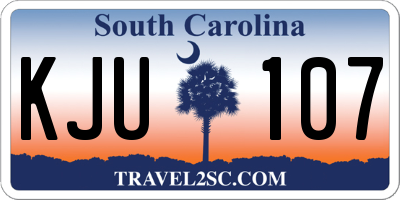 SC license plate KJU107