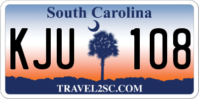 SC license plate KJU108