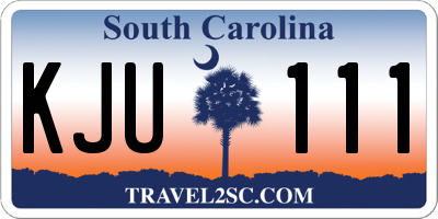 SC license plate KJU111