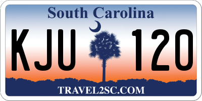 SC license plate KJU120