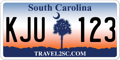 SC license plate KJU123