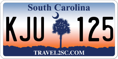 SC license plate KJU125