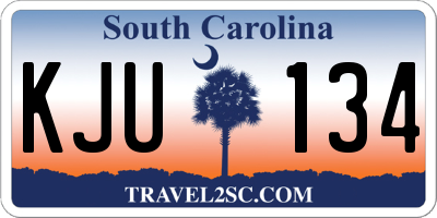 SC license plate KJU134