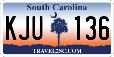 SC license plate KJU136