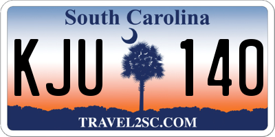 SC license plate KJU140