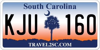 SC license plate KJU160