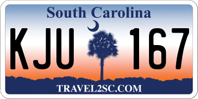 SC license plate KJU167