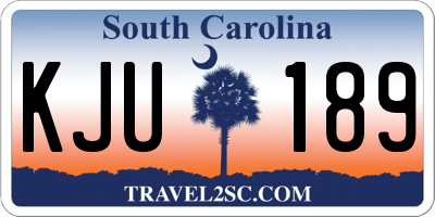 SC license plate KJU189