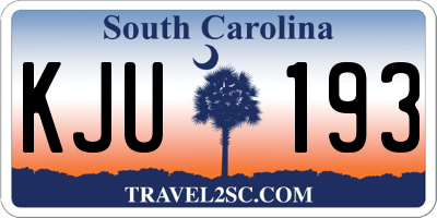 SC license plate KJU193