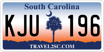SC license plate KJU196