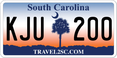 SC license plate KJU200