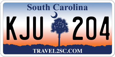 SC license plate KJU204