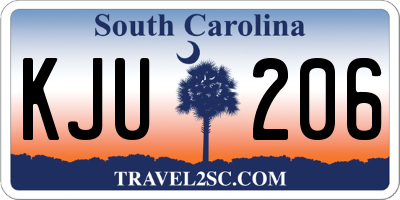 SC license plate KJU206
