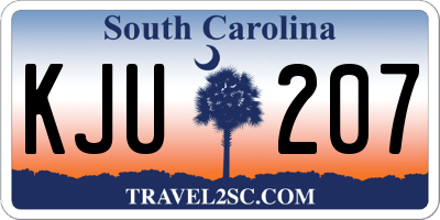 SC license plate KJU207
