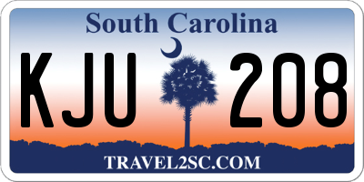 SC license plate KJU208